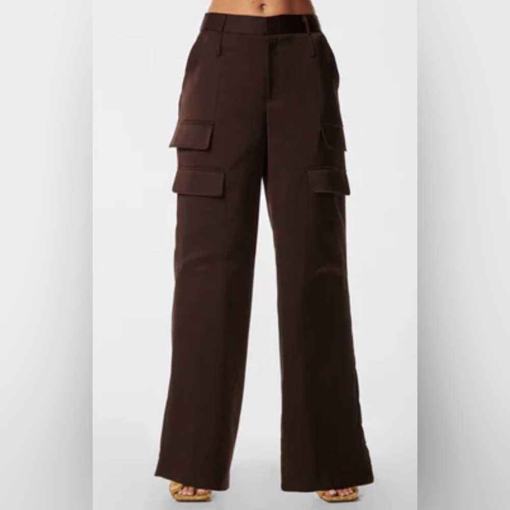 Noli Milan Satin cargo pant espresso 2 nwt